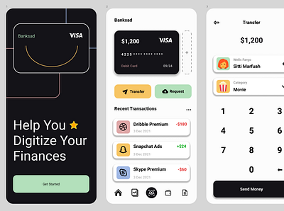 BANSAD WALLET banking figma graphic design ui