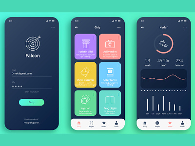 Ui Design Cycling and Running Pedometer