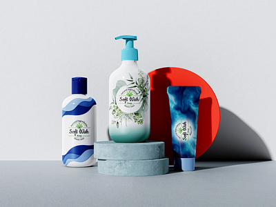 Soft Wish Liquid Soap and Care Cream branding design graphic design illustration logo packaging vector