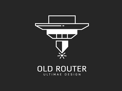 Old CNC Router Machine Logo cnc router creative logo logo logo design