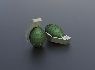 Grenade Blender 3D Model 3d 3d animation 3d art 3d artist 3d design 3d grenade 3d model 3d modeling 3d rendering asset blender cg cycles design game asset grenade grenade model illustration material texture