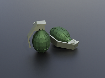 Grenade Blender 3D Model