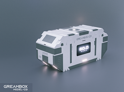 Greambox-03 Sci-fi 3D Low Poly Game Asset | Blender 3D 3d 3d art 3d artist 3d asset design 3d design 3d game asset 3d rendering asset design blender blender 3d clean cycles game game asset low poly maps render substance painter textures unreal engine