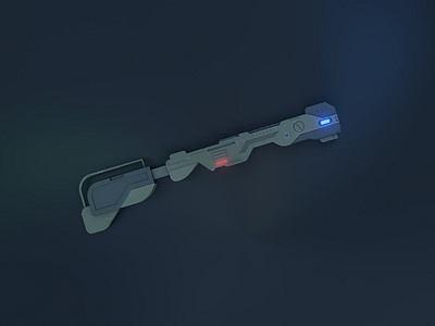 3D Rifle Sci-fi Low Poly Game Asset | Blender 3D