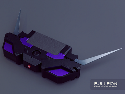 3D Sci-fi Ninja Weapon Game Ready Asset | Bullpion | Blender 3D