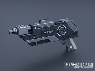 Sci-fi Gun 244 Roxolt 3D Low Poly Game Ready Asset