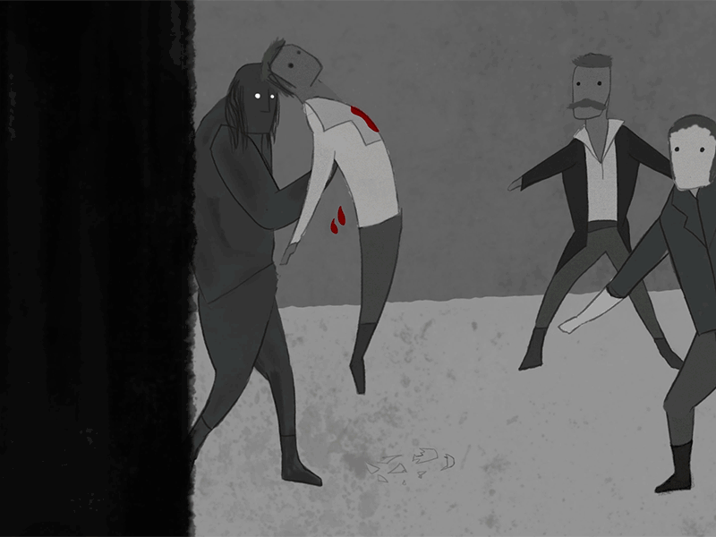 Murder at the Bar aftereffects animation dark gothic horror kill murder noir photoshop