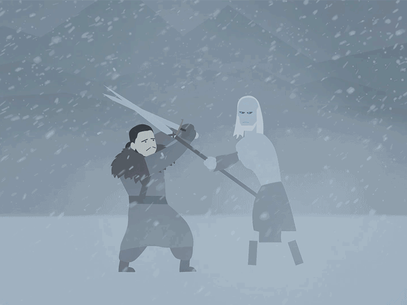 Winter is here aftereffects animation flash game of thrones got jonsnow loop whitewalker