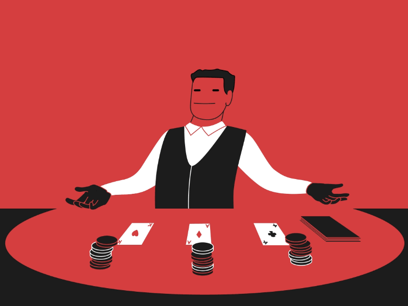 The Dealer aftereffects casino character animation dealer gamble luck motion graphics