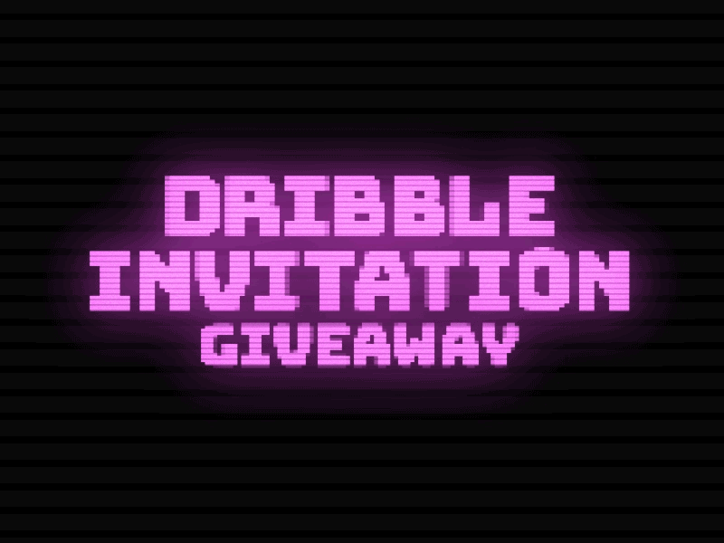Dribble Invite Giveaway animation dribbleinvite invite invite giveaway motiongraphics text animation