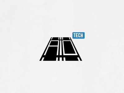 Dribbble black blue highway tech technology