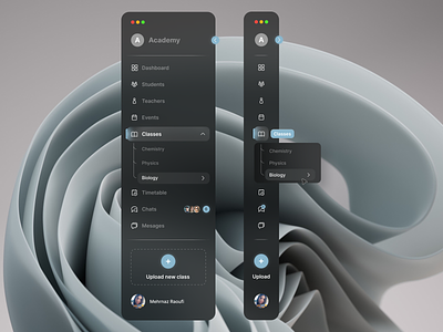 Sidebar academy app dailyui dashboard design menu navigation sidebar sidebar navigation ui uiapp uidesigner uishow uiux uiuxdesign uiweb uix web webdesign website