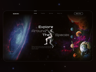 Space travel website