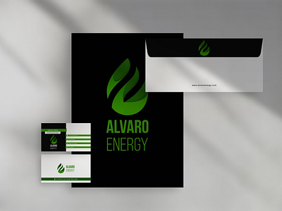 ALVARO ENERGY BRAND IDENTITY ON STATIONERIES