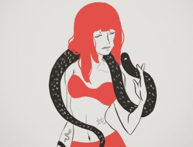 Snake Whisperer 2d art art digital art drawing graphic design minimalist personal art