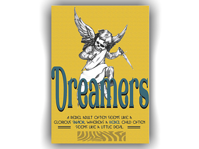 Dreamers angel design flyer graphic design illustration illustrator quotes