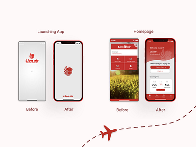 Lion Air - Design Exploration airline booking ticket design figma interface mobile app ui ui de ui design