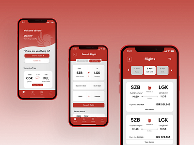 Lion Air - Design Exploration airline airline booking ticket booking ticket lionair mobile mobile app ui ui design