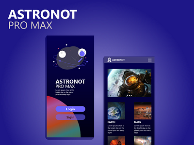 Astronot promax mobile app desaign