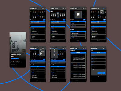 detail for calender app desaign interface ui uidesaign ux uxdesaign