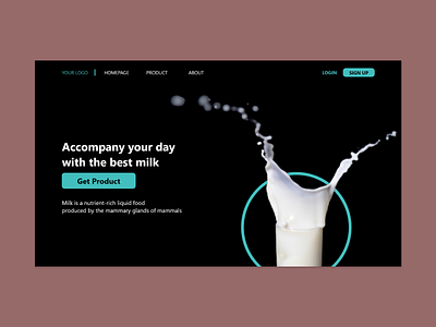 landing page black milk branding interface ui uidesign ux uxdesign web