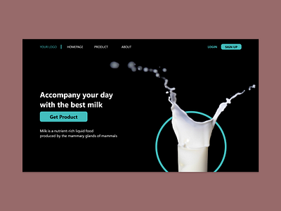 landing page black milk