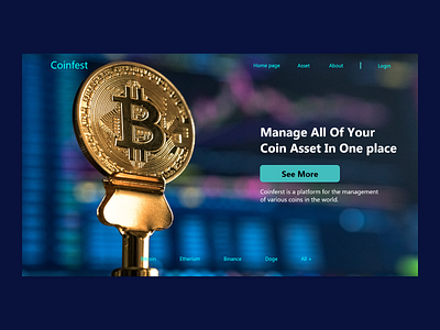 coinfest landing page branding desaign design illustration interface ui uidesaign uidesign ux uxdesaign