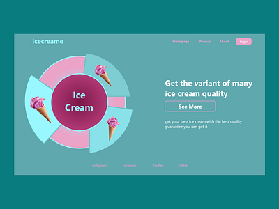 icecreame landingpage app branding desaign design graphic design illustration interface landingpage logo ui uidesaign uidesign ux uxdesaign uxdesign web webdesign