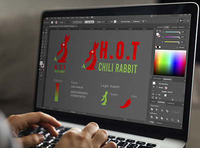 Hot Chili Rabit Logo bran branding design graphic design illustration ilus logo motion graphics typography ui ux vector