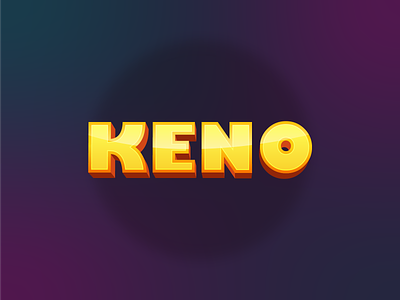 Keno Logo design illustration keno keno logo logo typography typography logo