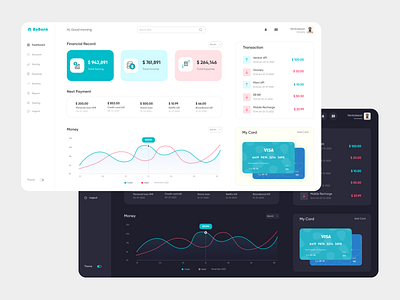 Dashboard for a bank user web concept bank dashboard banking design dashboard ui design ux design