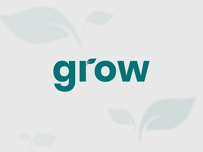 Grow green grow growth illustration logo logo illustrations tree typography typography art typography design typography logo