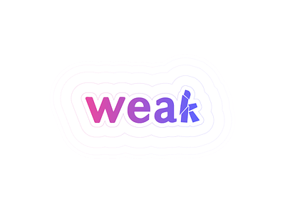 Weak design illustration logo logo illustrations typography typography art typography design typography logo weak
