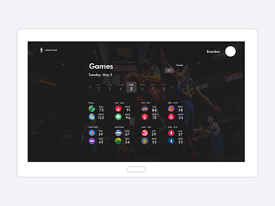 NBA League Pass Concept app interface league pass nba ui ux visual design