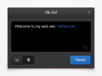 New Twitter UI black button iconbook new twitter ui uichen