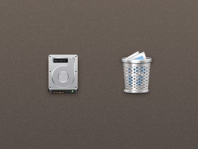 disk&Recycle Bin bin drive hard icon iconbook recycle ssd trash