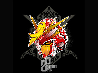 Gundam "Ethnic Dayak" design graphic design illustration