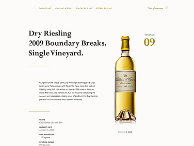 Fine Wines website layout clean design layout minimal profile typography ui website wines