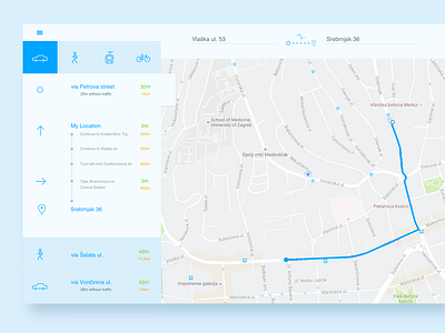 UI Challenge design gps hierarchy map typography ui web