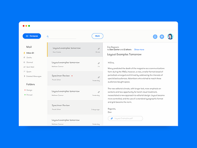 Inbox — UI Challenge 4 elements icons inbox layout mail ui