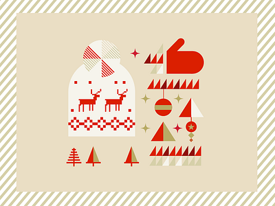 12 Days of Christmas chrismtas geommetry home alone illustration line minimalist rain deer simple x mas