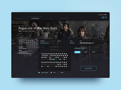 UI Challenge 10 — Cinema Tickets Booking 