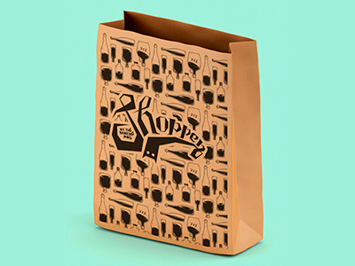 Shoppen illustration logo visual identity