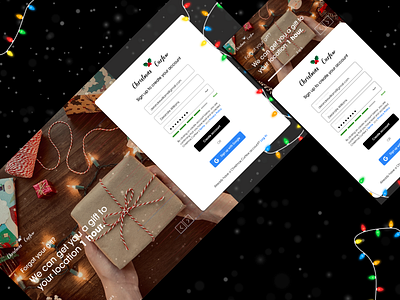 Christmas Curfew Sign Up Design design ui ux web