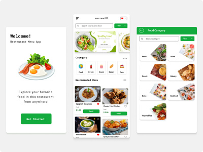 Food Menu App branding food menu food menu app restaurant menu ui ui ux