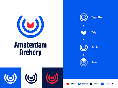 Amsterdam Archery V2 design flat icon illustration illustrator lettering logo minimal