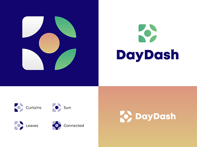 DayDash - SaaS Internal Communications Dashboard branding design flat illustrator lettering logo minimal typography