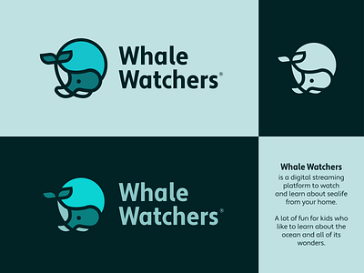 whale watchers branding design identity illustration illustrator lettering logo minimal typography vector