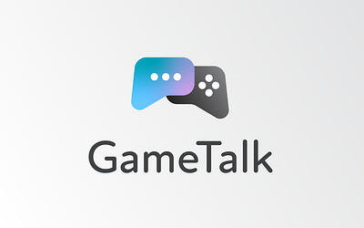 GameTalk branding design flat gradient gradient color illustration logo typography vector