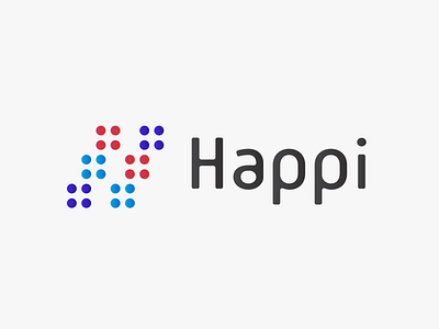 Happi Website branding design flat gradient gradient color happiness icon identity illustration illustrator lettering logo minimal type typography vector